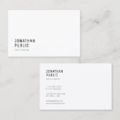 Moderne, minimale legante Sjabloon Trendy Classy Visitekaartje (Voorkant / Achterkant)