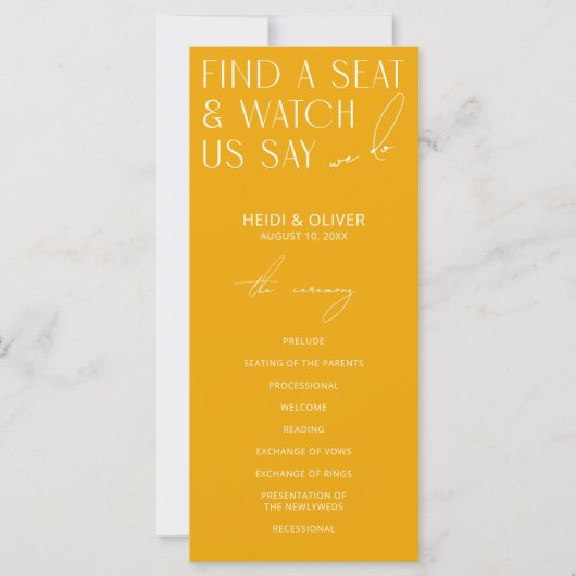 Moderne minimale levendige Oranje weduwenprogramma (Voorkant)