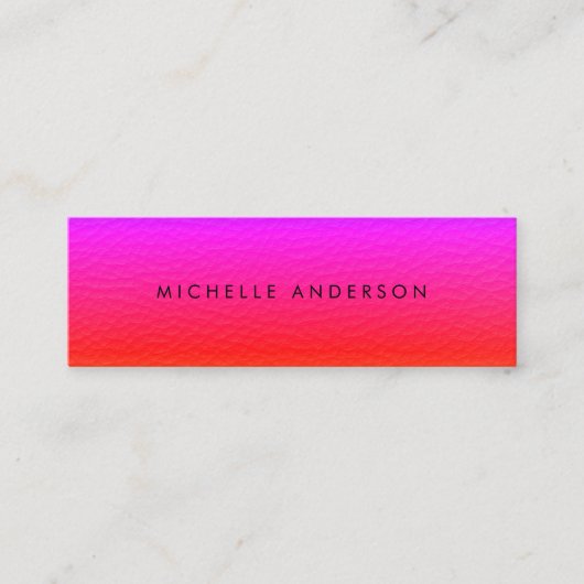 Moderne, minimale, levendige textuur mini visitekaartje (Voorkant)