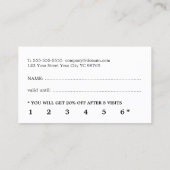 Moderne Minimale Lichtblauwe Rode Schoonheid Klantenkaartje (Achterkant)