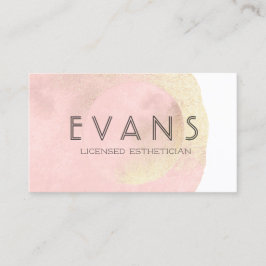 Moderne, minimale lichtroze estheticus afsprakenkaartje
