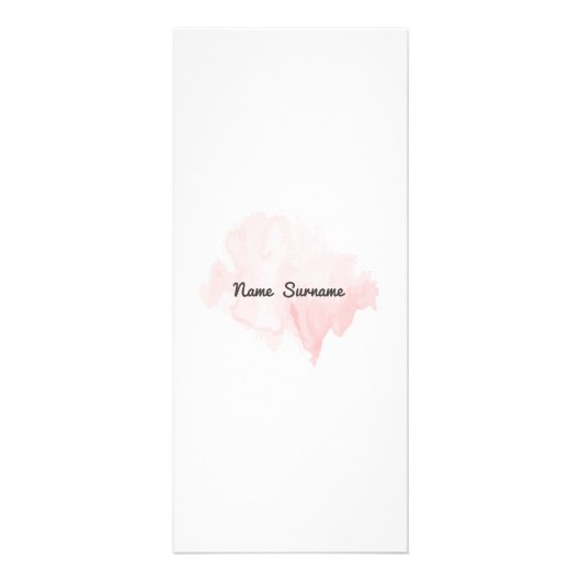 Moderne, minimale lichtroze Waterverf Reclamekaart (Achterkant)