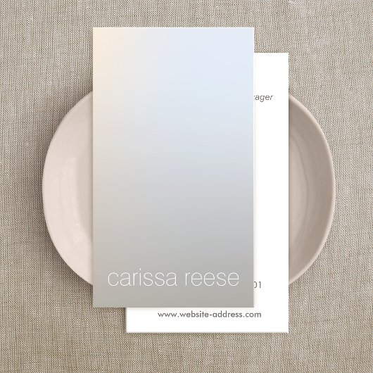 Moderne, minimale lichtzuchtige zilver Professiona Visitekaartje