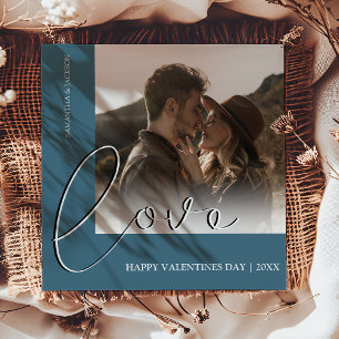 Moderne minimale liefde Foto Valentijnsdag Holid Feestdagenkaart