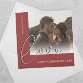 Moderne minimale liefde | Foto Valentijnsdag Holid Feestdagenkaart