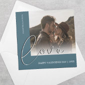 Moderne minimale liefde | Foto Valentijnsdag Holid Feestdagenkaart