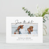 Moderne minimale lijst trouwfoto aankondiging (Staand voorkant)