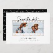 Moderne minimale lijst trouwfoto aankondiging (Voorkant / Achterkant)