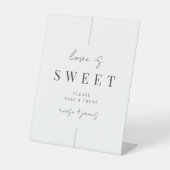 Moderne Minimale Lijst van het Dessert van het Man Reclamebord Met Voetstuk (Voorkant)