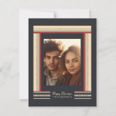 Moderne minimale lintgrens Kwanzaa Feestdagenkaart (Voorkant)