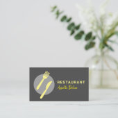 Moderne minimale Logo keuken- en restaurantbedrijv Visitekaartje (Staand voorkant)