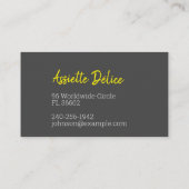 Moderne minimale Logo keuken- en restaurantbedrijv Visitekaartje (Achterkant)