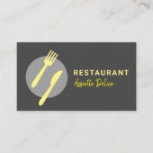 Moderne minimale Logo keuken- en restaurantbedrijv Visitekaartje (Voorkant)