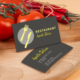 Moderne minimale Logo keuken- en restaurantbedrijv Visitekaartje