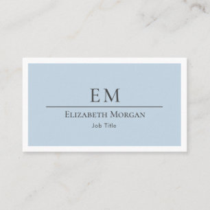 Moderne, minimale Logo Light Blue Grey Simple Visitekaartje