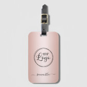 Moderne, minimale Logo met goudgradiënt voor meisj Bagagelabel (Voorkant (verticaal))