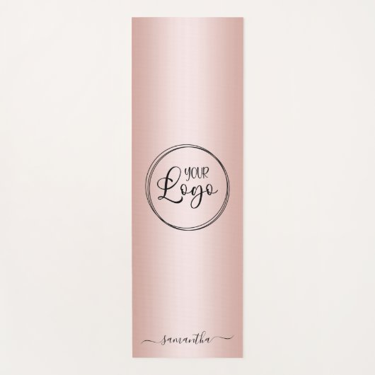 Moderne, minimale Logo met goudgradiënt voor meisj Yogamat (Voorkant)