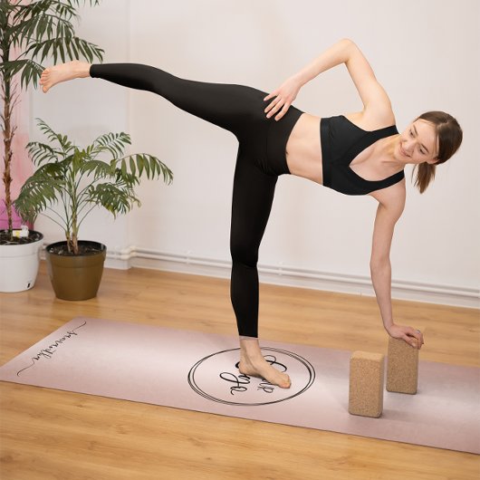 Moderne, minimale Logo met goudgradiënt voor meisj Yogamat