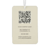 Moderne minimale Logo QR Luchtverfrisser (Achterkant)