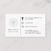 Moderne minimale Logo toevoegen Visitekaartje (Voorkant)