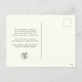 Moderne Minimale Logo voor Eucalyptus Business Feestdagenkaart (Achterkant)