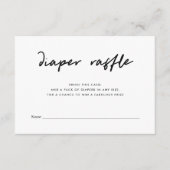 Moderne Minimale Luier Raffle Insert | Blauw Informatiekaartje (Voorkant)