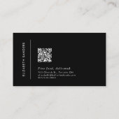 Moderne minimale Luxe Boutique QR CODE Business Ca Visitekaartje (Achterkant)
