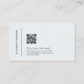 Moderne minimale Luxe Boutique QR CODE Business Ca Visitekaartje (Achterkant)