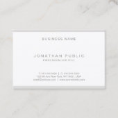 Moderne, minimale luxe fijn papier visitekaartje (Voorkant)