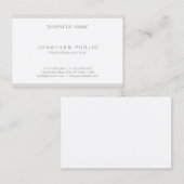 Moderne, minimale luxe fijn papier visitekaartje (Voorkant / Achterkant)