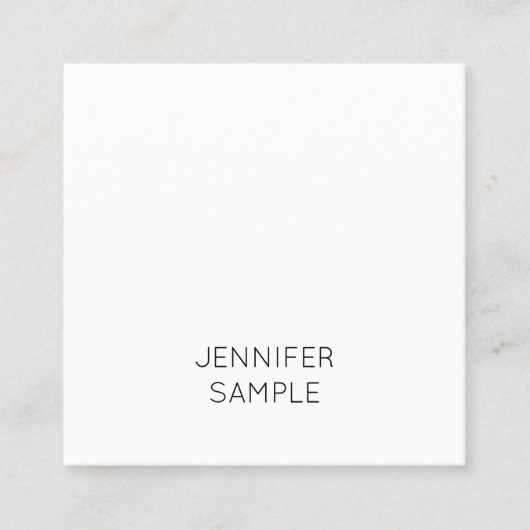 Moderne, minimale luxe Sjabloon luxe Vierkante Visitekaartje (Voorkant)