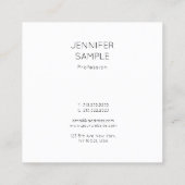 Moderne, minimale luxe Sjabloon luxe Vierkante Visitekaartje (Achterkant)