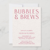 Moderne minimale magenta-belletjes en Verloving vo Kaart (Voorkant)