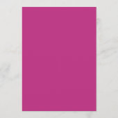 Moderne minimale magenta met wapenweddenschap menu (Achterkant)