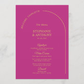 Moderne minimale magenta met wapenweddenschap menu (Voorkant)