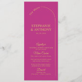 Moderne minimale magenta met wapenweddenschap menu (Voorkant)