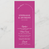 Moderne minimale magenta met wapenweddenschap menu (Voorkant)