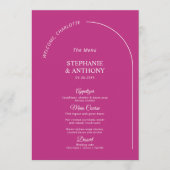 Moderne minimale magenta met wapenweddenschap menu (Voorkant)