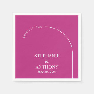 Moderne minimale magenta met wapenweddenschap servet