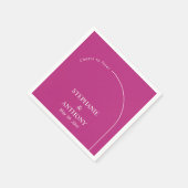 Moderne minimale magenta met wapenweddenschap servet (Hoek)