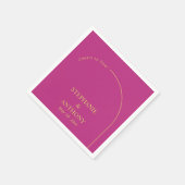 Moderne minimale magenta met wapenweddenschap servet (Hoek)