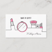 Moderne minimale make-up visitekaartje (Voorkant)