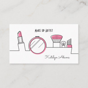 Moderne minimale make-up visitekaartje