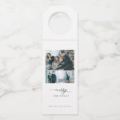 Moderne Minimale Manuscript 3 de Foto van de Kerst Flessenhanger (Voorkant)