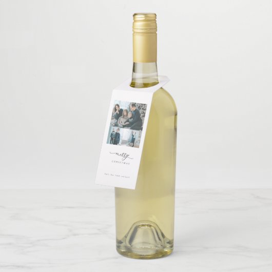 Moderne Minimale Manuscript 3 de Foto van de Kerst Flessenhanger (Schuin)