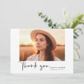 Moderne Minimale Manuscript 5 het Afstuderen van d Bedankkaart (Staand voorkant)