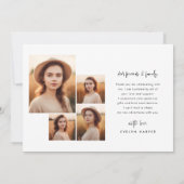 Moderne Minimale Manuscript 5 het Afstuderen van d Bedankkaart (Achterkant)