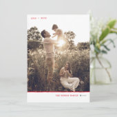 Moderne minimale markerHOPE helder rood-verticaal Feestdagenkaart (Staand voorkant)