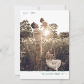 Moderne minimale markerHOPE Turquoise Verticaal Feestdagenkaart (Voorkant)