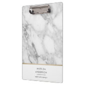 Moderne minimale marmer en goudgeometrische vormge klembord (Links)